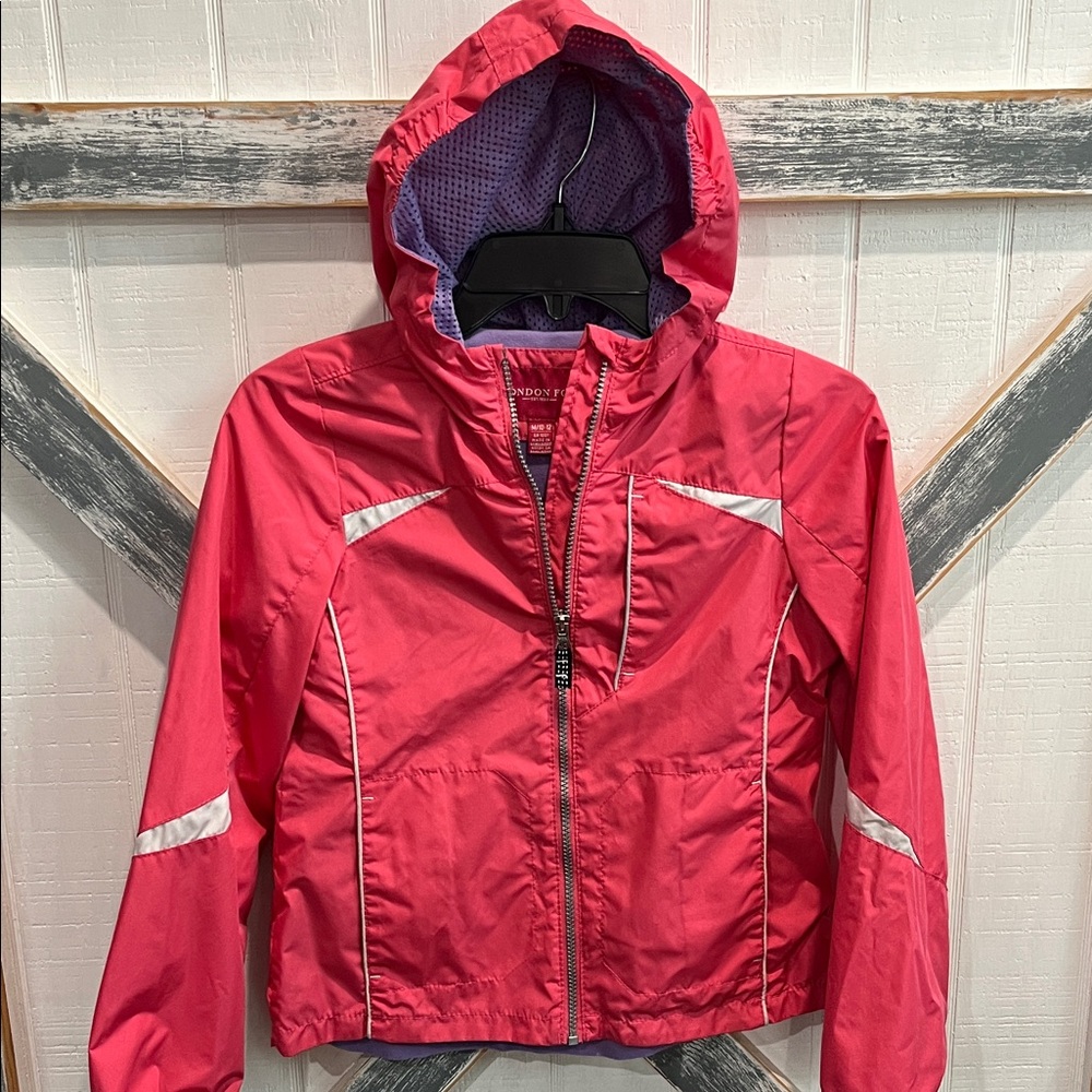 London Fog Kids' Pink Hooded Raincoat